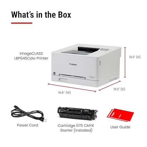 Canon Color imageCLASS LBP646Cdw Wireless Laser Single-Function Printer for Duplex Printing, White - 26 PPM Home Office, Small Office Printer - Print Only, No Scan/Copy - image 8