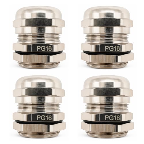 Gebildet Prensaestopas Metálico PG16, Plástico Impermeable Ajustable 8.5-14mm IP68 Junta de Prensaestopas con Juntas de Goma, Conector de Cable M22*1.5, Protector de Cable