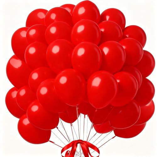 Image of 160Pcs Red Balloons 12 Inch Bulk Latex Balloon for Baby Shower Birthday Wedding Party Decorations