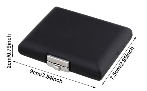 Yibuy PU Leather Bassoon Reed Case Holder for Reeds Black Solid Wood 90x75x20mm Pack of 3