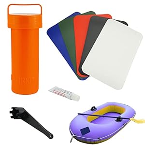 2 Pcs Kit voor PVC-lijmpatches, Opblaasbare reparatieset waterdicht, 8-delige PVC-patchkit voor springkussens, reparatie van opblaasbare kajaks, zwembad, stand-up paddleboards Rolempon