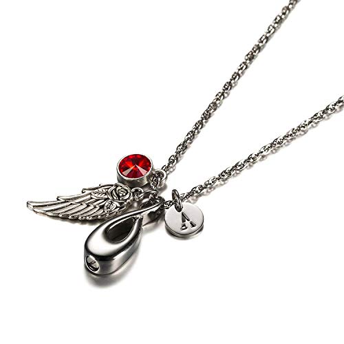 Amody Acero Inoxidable ala Infinita con 26 Letras & 12 Piedra del...