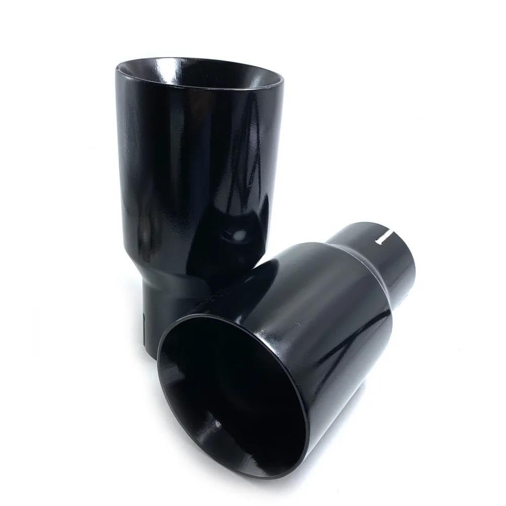 Tail Pipe 1 PC Car Glossy Black Stainless Steel Universal Exhaust System Muffler Tip End Pipe For Mazda End Exhaust Pipe(ID 67-OD 76)