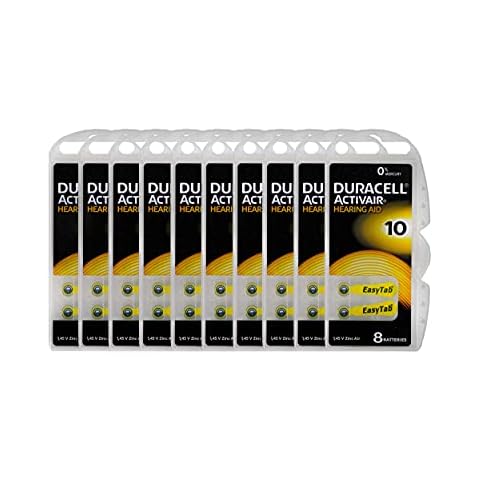 Duracell Activair Hearing Aid Batteries: Size 10 (80 Batteries) Cover