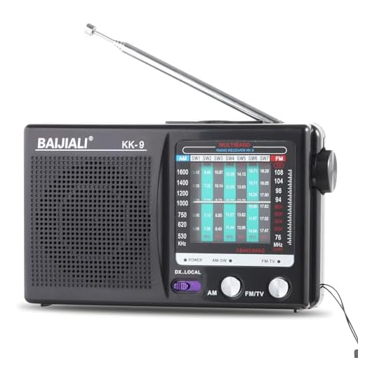 Portable Radio AM FM, Transistor Radio, Plug in Wall or Battery Operated Radio for Home & Outdoor, Small Radio Portable, Headphone Jack, Small Gifts for Seniors Elderly(BLJ-KK9)