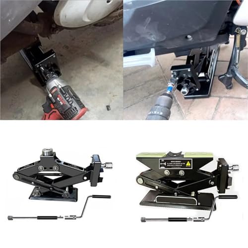 Cric ciseau pour voiture en panne : levage électrique double usage A2T