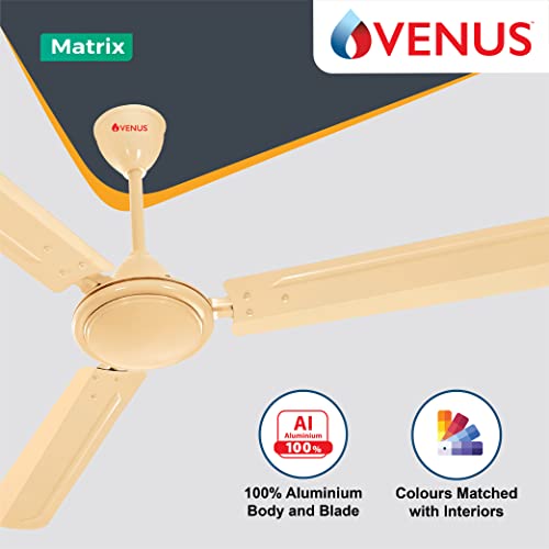 Image of Venus Matrix Ceiling Fan M1200 | 1200 MM | High Air Circulation | 2 Year Warranty (Ivory)
