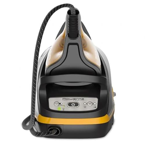 Rowenta DG7644 Compact Steam Pro Dampfbügelstation | 2200 Watt | Extra Dampfstoß: 325 g/Min. | Tankfüllmenge: 1100 ml | Schwarz/Gelb – Ansicht 3