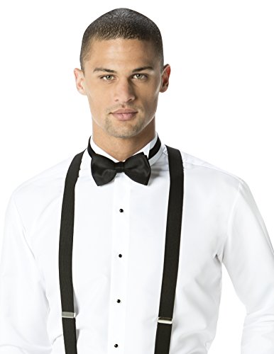 Luxe Microfiber Men's Fitted Wing Collar Convertible Cuff Tuxedo Shirt - Style Frankie White #TOP2