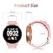 GOKOO Smart Watch for Women with Activity Fitness Waterproof Smartwatch with Heart Rate Blood Pressure Sleep Monitor Remote Camera Music Control Calorie Step Full Touch Android Pink