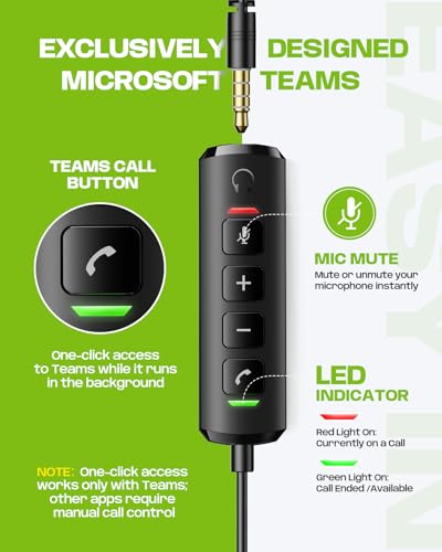 Acer USB Headset with Microphone for PC, Clear Sound Quality for Call ＆ Meetings, Wired Computer Headset for Work, Dual Ear Headset for Office, Laptop, Teams and Call Center Use - USB-A/C & 3.5mm - image 4