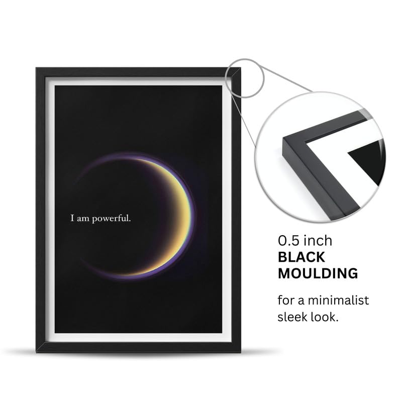 Image of Wall Framed Posters | 8x12 inch size | Motivational Quotes Posters | inchI'm Powerful inch Motivational Photo Frame - Inspirational Wall or Desk Decor for Home, Office, and Study
