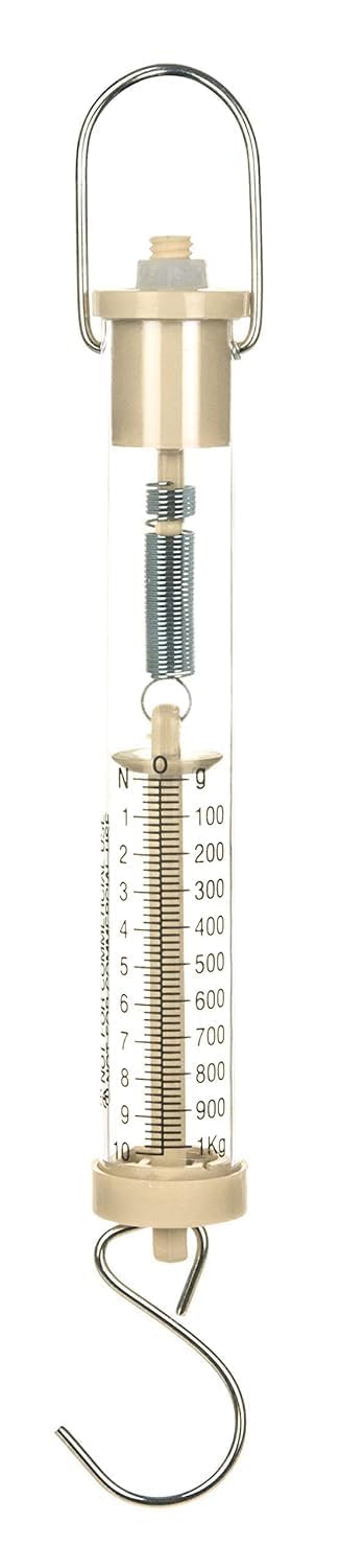 GEMKO LABWELL Spring Balance Force Meter, Transparent Tube with Newton and Kilogram Scale, 1kg Capacity, Clear Markings, Top Hanging Loop-image-12