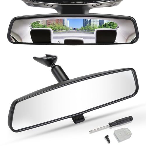 JOYTUTUS Rear View Mirror, Interior rearview mirror Kit, Anti-glare, Universal Fit Type OEM Product Compatible with Toyota, Ford, Jeep, Hyundai, Kia, Nissan, Subaru, Mazda, Chevrolet and More