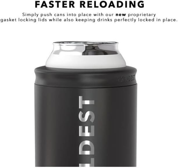 Miniatura 8 de The Coldest enfriador de latas, con aislamiento de doble pared para latas altas de cerveza, botellas, 16onzas, color púrpura espacial