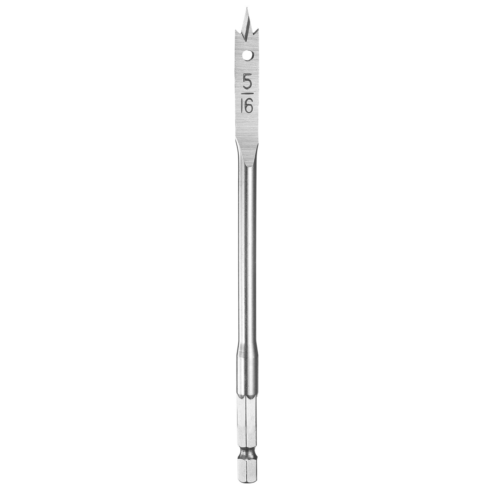 sourcing map Spade Drill Bit 5/16" Paddle Flat Bits Wood Hole Cutter with Quick Change 1/4 Inch Hex Shank for Woodworking Fiberglass, Silver Tone
