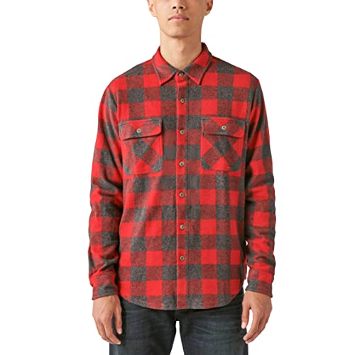 Chemise homme carreaux buffalo tricot souple anti-rigidité confortable