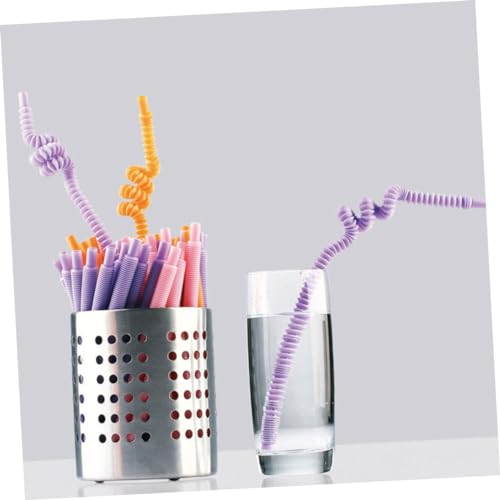 30 pitillos de plástico flexibles y coloridos para beber miniatura 6
