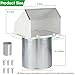 8 Inch Hooded Wall Vent with Screen and Damper,Outdoor Wall Exhaust Vent Cover Wall Cap for Exterior Kitchen Range Hood Ventilation Dryer HVAC Duct Air Exhaust, Galvanized Steel, White