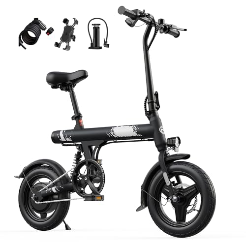 AOIHO Bicicleta Electrica, 20'/14' Bicicleta Electrica Plegable con de 48V/36V Batería, Autonomía 45-70 KM, Motor de 250W, Pantalla LED, Ligera y Portátil Mini EBike para Ciudad y Desplazamientos