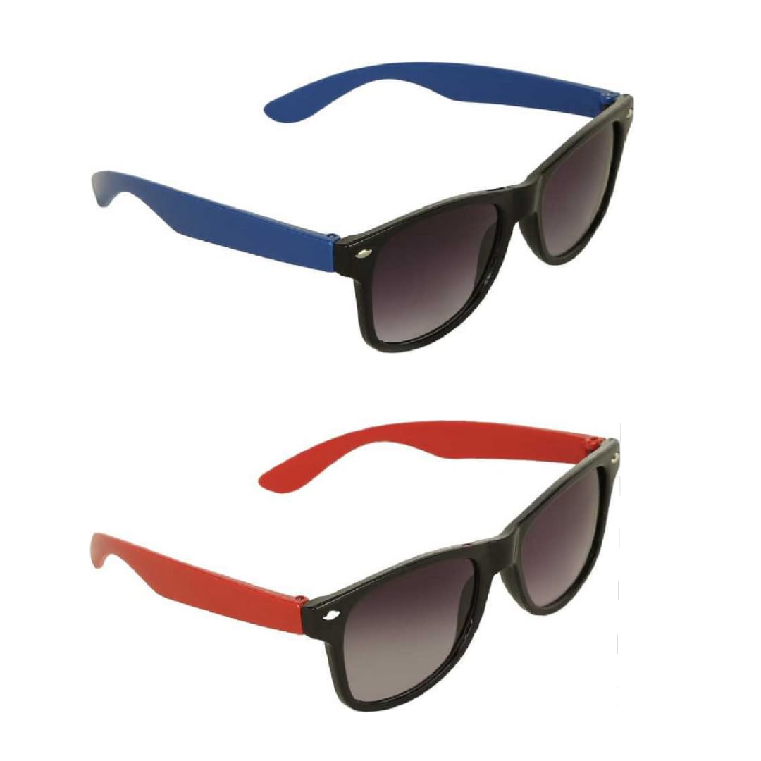 DEPARTEDKids Sunglasses UV Protected Rectangular Medium Size For Boys & Girls (Age 5 to 7) Pack of 2