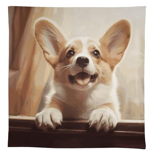 Nappe de table imperméable en polyester motif corgi pour intérieur extérieur - 2