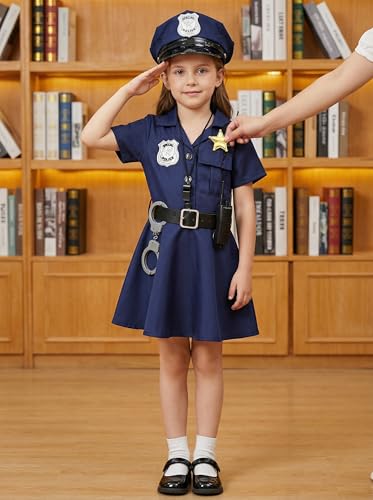 Disfraz completo de oficial de policía para niñas miniatura 2