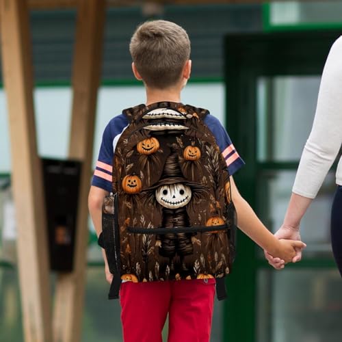 Sac à dos et trousse Halloween multicolore pour écolier