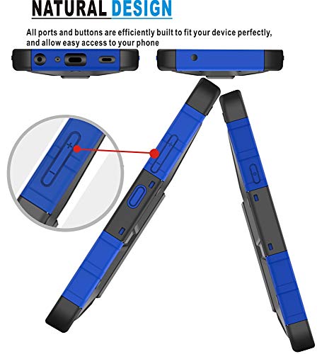 Hnhygete Lg K40 Phone Case, Lg K40 Case, Dual Layer Heavy Duty Non Slip (Shockproof) Bumper Rugged Support Protective Cover Lg K40/Lg Harmony 3/Lg Solo Lte (Blue) #TOP3