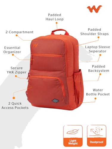 Image of Wildcraft Andes 42 Laptop Backpack for Man & Women, 42L Ideal bags for men Office use /School /College Boys and Girls, Two Compartment Bag,