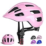 💝 SEGURO Y CONFORT: KORIMEFA casco de bicicleta para niños equipado con 14 ventilaciones de aire, malla de insectos integrada en las ventilaciones frontales que mantendrá a su pequeño conductor cómodo de ejercicio, reducirá la sudoración. El botón de cierre es fácil de abrir y cerrar. Está cubierto con un suave acolchado de velcro que es cómodo para las barbillas