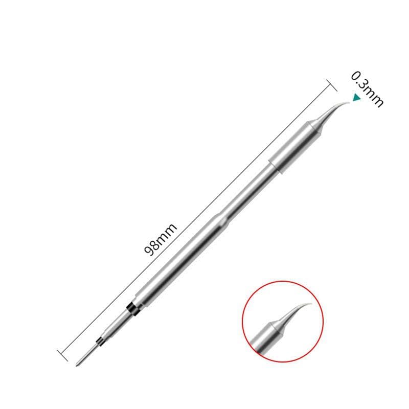 Soldador C245 electrónico con punta recta curvada en formato de 1 pieza 3