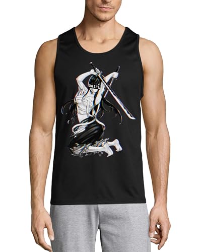 Camiseta sin mangas de algodón Anime 28 color negro ropa deportiva de verano