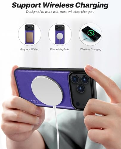 Coque iPhone 17 Pro Max OCASE étui portefeuille violet détachable - 6