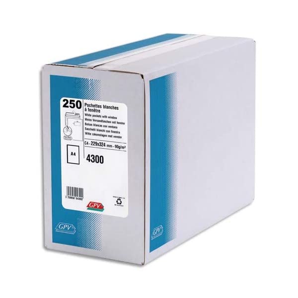 Pochettes auto-adhésives velin blanc C4 pour expédier vos contrats sans les plier