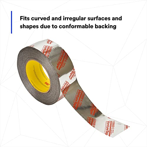 3M Talc Venture Tape Ul181B-Fx Polypropylene Duct Tape 1599B, Silver, 48 Mm X 109.7 M, 3 Mil, 24 Rolls Per Case #TOP6