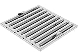 Professioneller Flammschutzfilter Typ B 50x50cm - Edelstahl Gastro-Qualität für Abzugshauben - DIN EN 16282 zertifiziert - Spülmaschinenfest - VM Europa Brandschutz Filter für Gewerbeküchen
