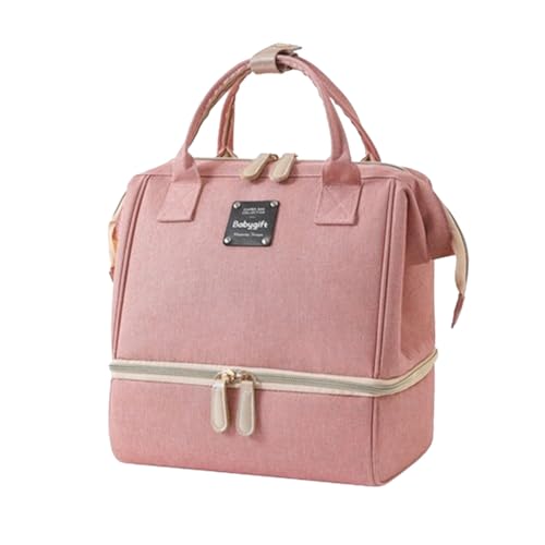 Mochilas para cambiar pañales, bolsa de almacenamiento de leche, bomba de leche, enfriador de maternidad, biberón, almacenamiento de alimentos, bolsas para pañales para mujer, Rosa., Talla única