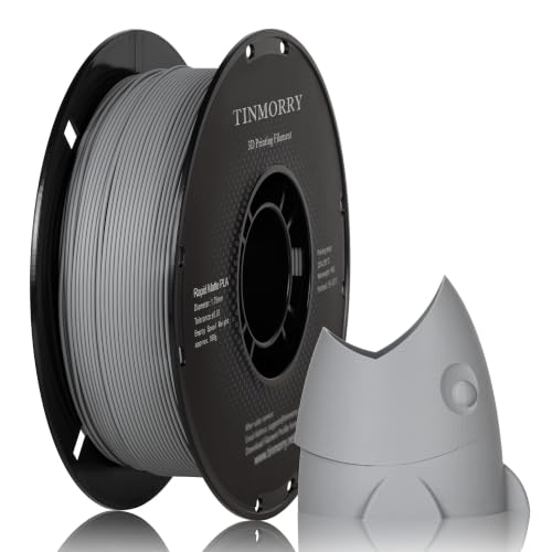 TINMORRY PLA Filament 1.75 mm for 3D Printers, 1 kg, Matt Grey