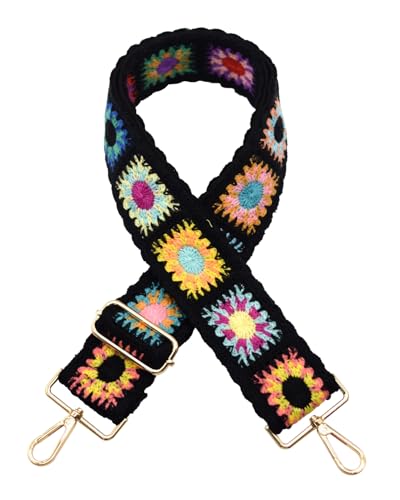 Image of Embroidered Purse Straps Replacement Crossbody Wide Adjustable Bag Straps | Thick Purse Strap for Crossbody Bags,Extra Long Strap,Cross Body Straps for Handbags,Bag Straps for Tote Bags,Shoulder Straps