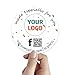 Etichette Adesive Personalizzate Grazie,Disontag Colorati Stickers 500 Pezzi Con QR Code Per Social Media Per Gli Affari Thank You Card,Rivenditori Online,Busta,Borsa regalo(2 Pollici,Rotondo)