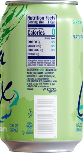 Image of LaCroix, Sparkling Water, Lime, 12 oz, (pack of 12)