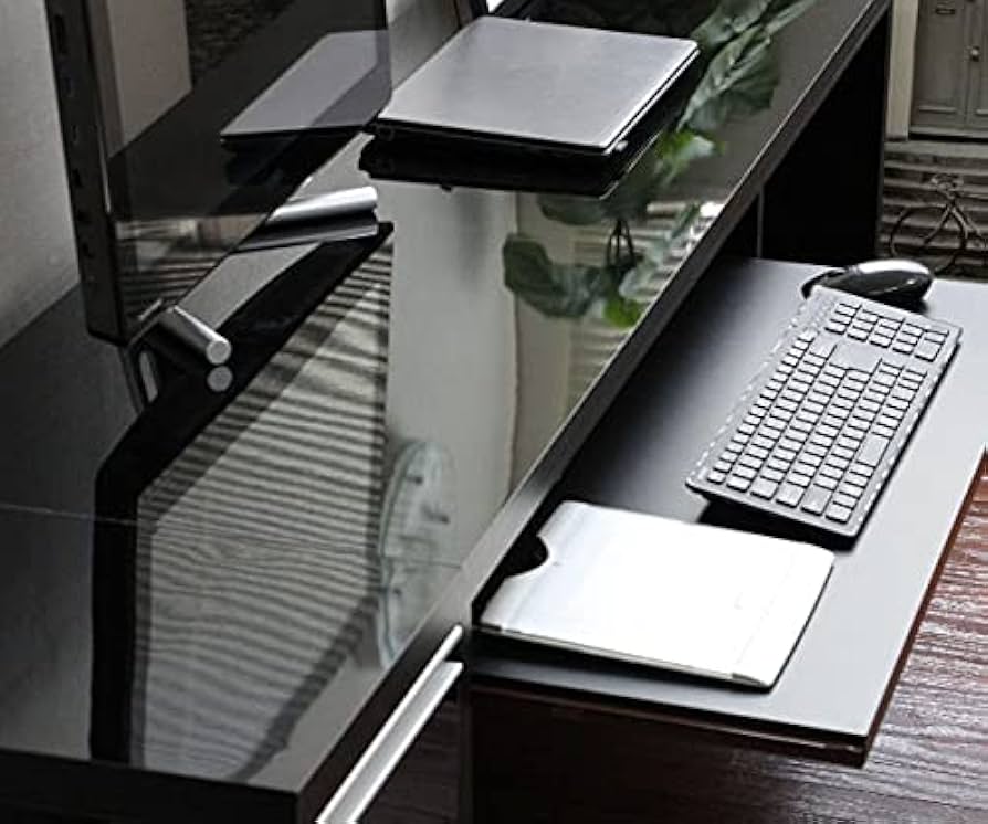 Amazon.co.jp: ローデスク 2点セット 鏡面仕上げ パソコンデスク