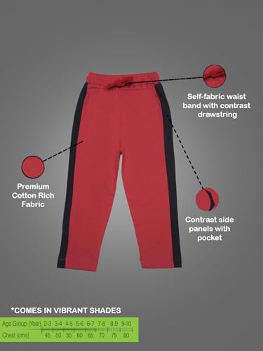 Image of Dollar Champion Cotton Regular Fit Track Pant for Boys -Actual Color May Vary