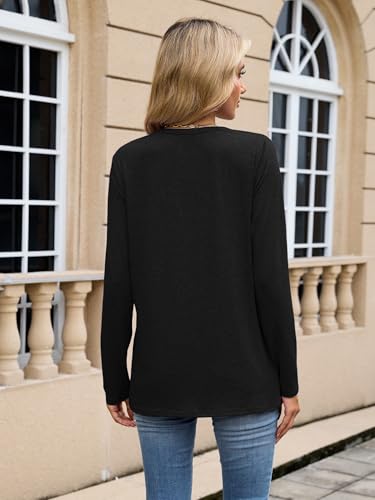 Binshre Western Country Concert Outfits Women Long Sleeve Keyhole Sexy V Neck T Shirts Vintage Rodeo Cowgirl Graphic Tees3