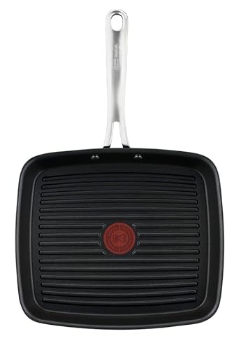 Foto von Tefal Jamie Oliver Cook's Classics Grillpfanne 23x27 cm, Antihaftversiegelung, gerillte Bratfläche, induktionsgeeignet, backofenfest, genieteter Griff, E2454144