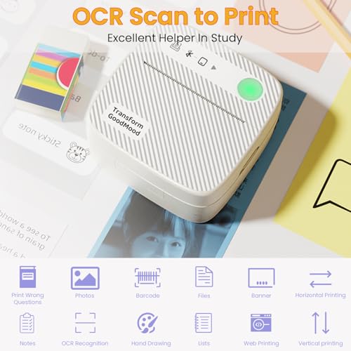 ZEITEL® Thermal Label Printer Sticker Printer Black on White Bluetooth Printer for Android & iOS System Label Printer with 13 Rolls Print Paper... - Image 3