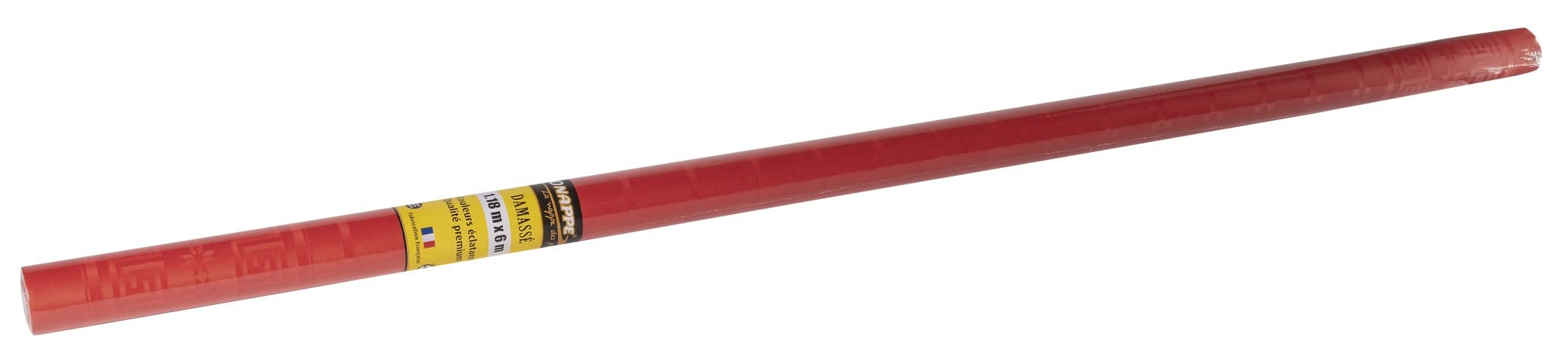 Pro Nappe 12 Manteles Desechables Papel Efecto Damasco Rollo 6x1.18m Rojo