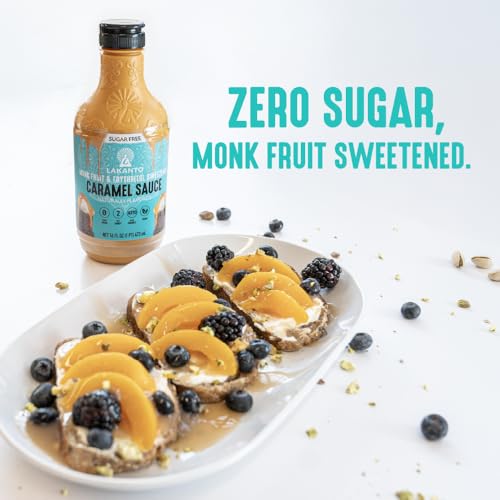 image for Lakanto Sugar Free Caramel Sauce - Perfect Topping for Brownies, Ice C