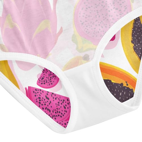 Wusikd Papaya Dragon Fruit (2) Girls' Underwear Cotton Girls Briefs Soft Toddler Underwear 2T 5